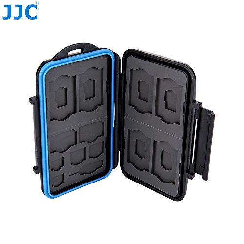 JJC Multi Memory Card Case MC-STM18 Speicherkarten Schutzbox für 6 x SD, 6 x Micro SD, 2 x SIM, 2 x Micro SIM, 2 x Nano SIM Cards – extreme Wasserdicht und Stoßfest Box Safe Tasche Etui Aufbewahrungsbox Hülle - 4