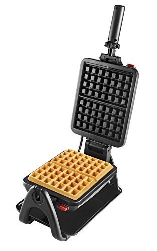 Tefal WM756D Waffeleisen Kingsize, Brüssler Art, 180 Grad drehbarer Backraum, 1200 W, edelstahl / schwarz - 5