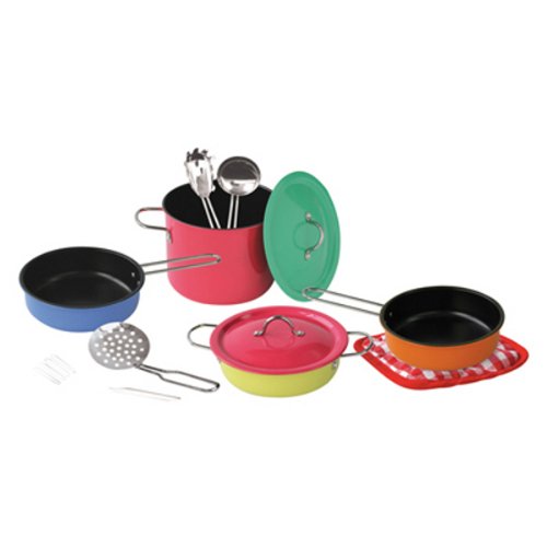 Preisvergleich Produktbild Idee+Spiel 10602 Metall-Kochtopfset für die Kinderküche