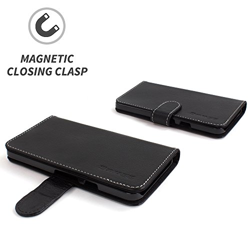 Snugg Funda Nexus 5X  Carcasa Plegable para Google Nexus 5X  Ranuras para Tarjetas  Cubierta de Cuero con Billetera  Dise  o Ejecutivo  Garant  a de por Vida  -Negro  Legacy Range