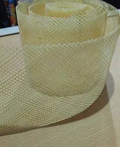 EasyNet 5ft x 3ft 120GSM PVC Coated FibreGlass Mosquito mesh for Windows Stitched with Self Adhesive Hook and Loop Velcro (Ivory) 60IN X 36IN/150CM X 90CM