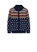 MANGO KIDS - Printed cotton-blend cardigan - Size: 9-10 years - Color: Navy