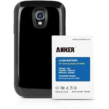 Anker 7800mAh Zusatz Akku Batterie Power Akku Erweiterungs Combo für Samsung Galaxy S4, S IV, I9500, I9505, I9506 - TPU Cover enthalten