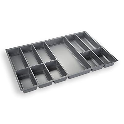 ORGA-BOX® III Bac à couverts gris argentér pour 80 cm tiroirs p.ex. Nobilia dès 2013 (473,5 x 694 mm)