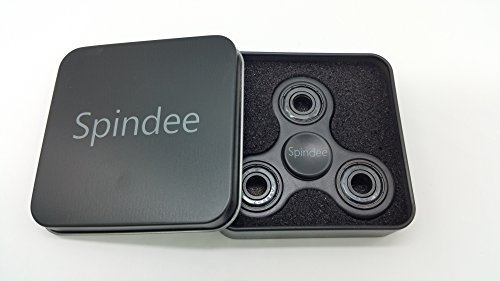 Spindee Black Tri Fidget Spinner Prime Anti-Anxiety Stress Relief Toy Ultra Fast & Durable High Speed Ceramic Bearing For 2-3 Minute Spins, Learn Hand Spinning Tricks! Gadget helps focus Attention in Adults and Children with Autism, ADHD, SEN, Tourette's Spindee Black Tri Fidget Spinner Prime Anti-Anxiety Stress Relief Toy Ultra Fast & Durable High Speed Ceramic Bearing For 2-3 Minute Spins, Learn Hand Spinning Tricks! Gadget helps focus Attention in Adults and Children with Autism, ADHD, SEN, Tourette's