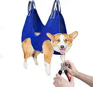 COOLBEY Dog Grooming Hammock, Pet Grooming Harness for Small, Medium and Large Dog, Grooming Helper for Nail Trimming, Grooming, Ear Removal, Bathing Washing