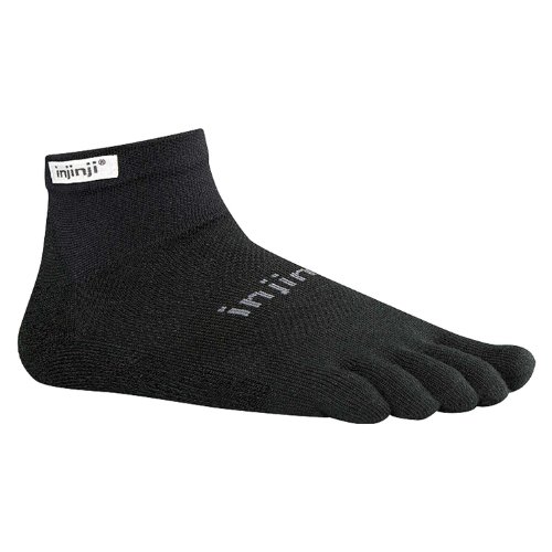 Vibram FiveFingers Injinji Run Mini Crew Chaussettes à orteils ultra fines pour la course à pied noir L (44.5-47)