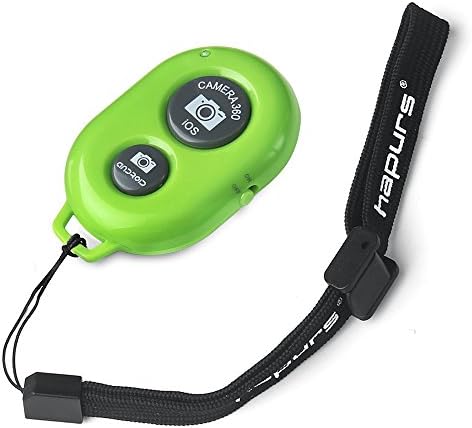 Hapurs Bluetooth Wireless Remote Control Camera Shutter Release Self Timer for iPhone 5S 5C 5 4S 4, iPad Air Mini, Samsung Galaxy S5 S4 S3 Note Tab, Google Nexus, HTC, Sony and other iOS Android Phones