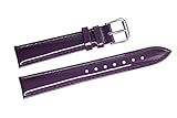 16mm lila Lackleder Armbanduhr Armbänder für Schweizer Luxusfrauenuhren Ersatz Riemen echte Kalbsleder