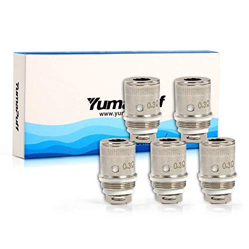 Paquete de 5 bobinas originales Parrot YumaPuff, bobinas de repuesto para el kit de inicio Parrot (original de 0.3 ohmios), sin líquido E, sin nicotina