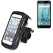 Produktbild K-S-Trade Fahrradhalterung für Wiko Lenny 4 Handyhalterung Halter Lenkstange Fahrrad Halterung Motorrad Bike Mount Wasserabweisend regensicher schwarz (1x)