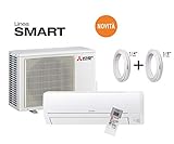 Mitsubishi Climatiseur DC Inverter Monosplit R32 Télécommande MSZ-HR35VF 12000 BTU + Tubes Cuivre Couple 1/4' + 3/8' 3 Metri (3+3)
