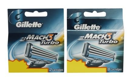 Preisvergleich Produktbild 16 Gillette Mach 3 Turbo Rasierklingen 8+8 Stück Neu Ovp