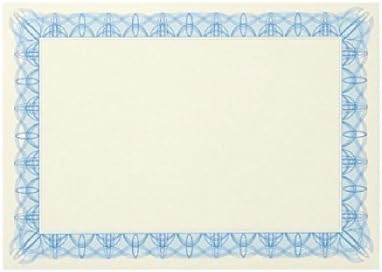 OfficeForce Printable Certificate Paper with Foil Seals x 30 Sheets Blue - With Free OfficeForce Jotter Pad