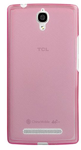 PREVOA        Transparent Funda Silicona TPU Cover Case para TCL P561U 5 5 Pantalla Smartphone - Rosa