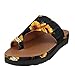 Produktbild SHE.White Hausschuhe Damen Sommer Sonnenblume Drucken Flach Schuhe Dicker Boden Toe Separator Bohemia Beach Sandal Plateau Sommerschuhe Flip-Flop