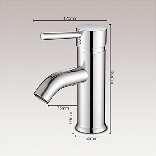 Moderne Einfache verchromt Einhand Waschbecken Wasserhahn - 7