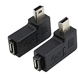 KRS - 9X - 90° Adapter Winkel Stecker von Micro USB auf Mini USB gewinkelt 2 Stück 1x rechts / 1x Links