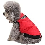 Yunt Hundemantel Winter Wasserdicht Hund Welpen Kleidung Weste für kleine mittelgroße Hunde XS-XL in Rot/Blau/Lila
