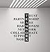 Produktbild guijiumai Büro Wandtattoo Teamwork Regeln Vinyl Aufkleber Erfolg Poster Arbeit Business Wand Room Decor Motivation Aufkleber Zitat 935 schwarz 75x75 cm
