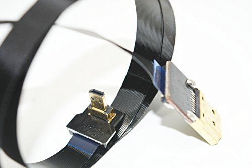 Neue schwarze FPV HDMI Kabel Micro Schnittstelle zu Standard-Schnittstelle für Gopro Sony A7SII A7RII A9 A6500 A6300 (eine umgekehrte Sockel A6000) 90 Grad DJI 80CM - 9