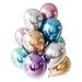 Produktbild Enfei 50 stücke 11 Zoll New Metallic Doppel Latex Luftballons Dicke Pearly Metall Chrome Alloy Farben Foto Hochzeit Dekoration Ballons