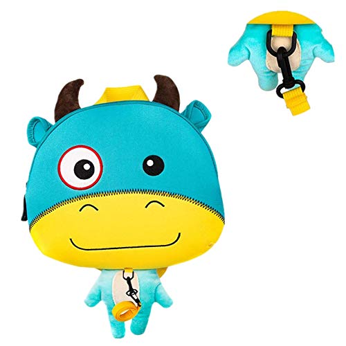 Preisvergleich Produktbild Hand&Star Baby Anti Lost Rucksäcke, Kindertierkarikatur Kuh Rucksäcke mit Sicherheitsleinenband und wasserdichtem Neopren-Material, für Kinder Vorschule Kindergarten Walking Travel