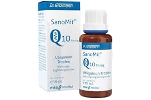 MSE PHARMAZEUTIKA GMBH MSE Pharmazeutika SanoMit Q10 flüssig - Ubiquinon Tropfen, vegan - liposomales kaneka coenzym q10 hochdosiert - hohe Bioverfügbarkeit, Dr. Enzmann (10ml)
