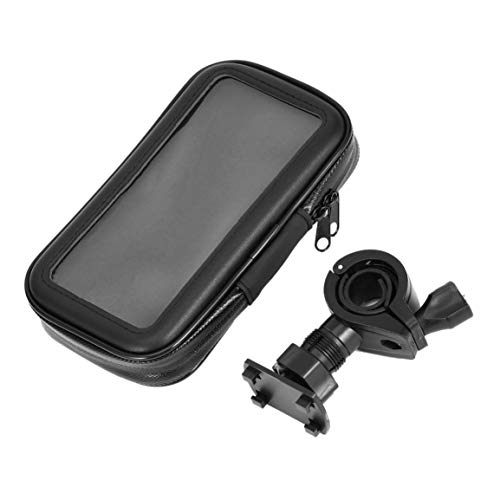 Preisvergleich Produktbild Wasserdichte Bike Bag Fahrradtasche, Vorderfahrradrahmentasche Radfahren Pannier Oberrohrlenkertasche Touch Screen mit Fahrrad-Standplatz-Halter, für 4,6 bis 5,4 Zoll intelligentes Telefon (Schwarz)