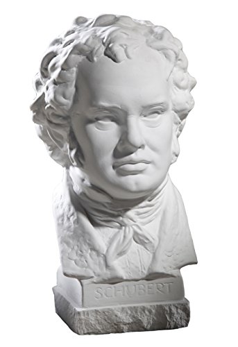 Büste Komponist Schubert 22cm weißer Alabastergips