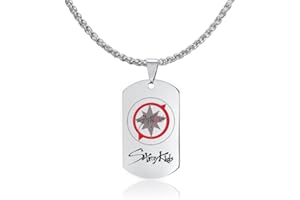 ZHENGGE Kpop Stray Kids Merch Anhänger Halskette, Stray Kids Edelstahlschmuck für Geschenke
