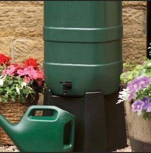 Regensammler Wassertonne für 100 Liter mit Standfuß, Füllautomat (Befüllsystem) und Wasserhahn bzw. Ablaufventil - 6