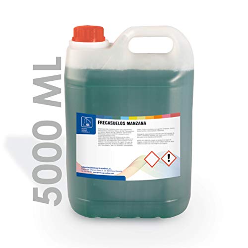IQG Fregasuelos Concentrado 5L. Limpiador de Suelos perfumado para Todo Tipo de Suelos (terrazo, mármol, cerámica, parket, etc). (Manzana)