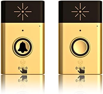 Wireless Voice Intercom Door-Bell ABS Non-visual Doorbell Wireless Doorbell Systems (Gold)