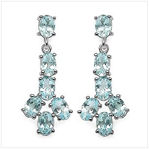 Isadora Blue Topaz Earrings Sterling Silver botp62