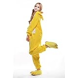 Free Fisher Damen/ Herren Schlafanzug Pyjama, Tier Kostüm, Ente Gelb, Gr. M (Körpergröße 160-169 CM) - 