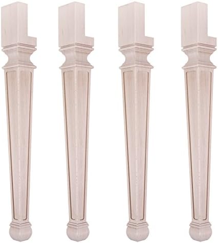 Set of 4 Wooden Legs Stiletto for Square or Rectangular table