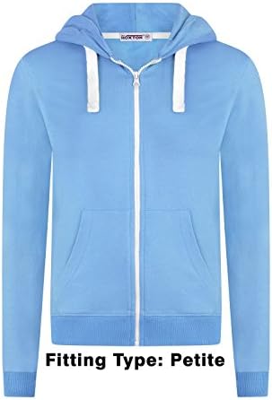 Real HOXTON Sweatshirt, Jumper Jacket, Zip Up Hoodies For Women (M, Sky Blue)