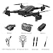 Produktbild bescita SG900 Drone | 2,4 GHz 4CH Volle 720P HD Doppel Kamera WiFi | Gestenvideo Smart Follow One Key Return Optischer Fluss Feste Höhe | 3,7 V 2200 mAh Lipo Batterie RC Faltbarer Drone (Schwarz)