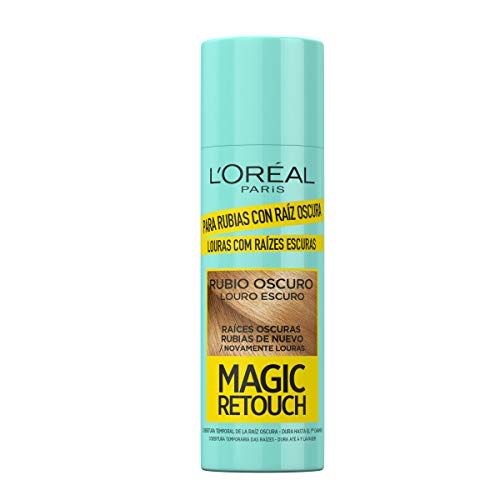 LOreal Paris Magic Retouch Spray, Retoca Raíces Oscuras para Cabellos Rubios Oscuros - Paquete de 3 x 100 ml - Total: 300 ml