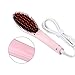 NiceTime Brush Hair Straightener, Instant Magic Silky Straight Hair Styling, Anion Hair Care, Anti Scald, Zero Damage, Massage Straightening Irons, Detangling Hair Brush (Pink)