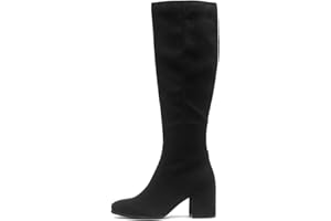 Lilley Womens Black Heeled Knee High Boot