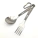 Produktbild Outdoor Camping Ultralight Titanium Tableware Spoon and Titanium Fork Cutlery Only 30.1g