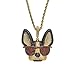 Produktbild Hip Hop Cubic Iced Out Coole Coole Brille Cartoon Haustier Hund Schwere Witty Hund mit Brille Anhänger Halskette Für Männer Frauen Partei Schmuck Geschenk