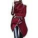 Produktbild Geili Damen Wollmantel Asymmetrisch Langemantel Winterjacke Frauen Modern Übergrößen Rollkragen Reißverschluss Wolljacke Wintermantel Parka Übergangsjacke Windcoat Größe S-4XL