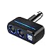 Produktbild LULUKEKE Autokennzeichen, Dual USB Charging Ports,2-Way Cigarette Lighter Splitter,80W 12V/24V Cigarette Lighter Adapter mit Ambient Light,Black