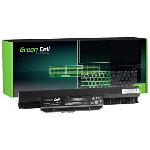 Green Cell® Extended Serie A32-K53 A41-K53 Akku für Asus K53 K53E K53S K53SJ K53SV K53U X53 X53S X53SV X53U X54 X54C X54F X54H X54L (9 Zellen 6600mAh 11.1V Schwarz)
