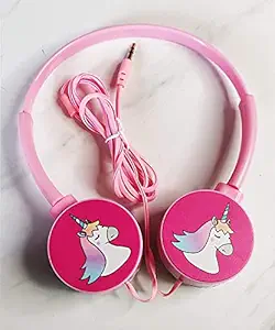 stylie modern Alternatives (Multicolor, On The Ear) Unicorn Headphones Bluetooth Wireless Headset with Mic for Kid Bluetooth Headset (Wired Headphone Pink)