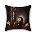 Produktbild kissenbezüge Oil Painting Bernardo Strozzi - St Francis Of Assisi Adoring The Crucifix Pillowcase ,best For Bar,bf,bedroom,bedroom,study Room,drawing Room 18 X 18 Inches / 45 By 45 Cm(2 Sides)