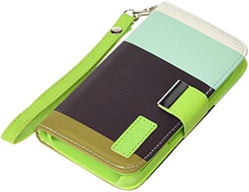 AIO Hybrid Leather Wallet Flip Stand Case Cover/Screen Protector for Samsung Galaxy S4 - Turquoise